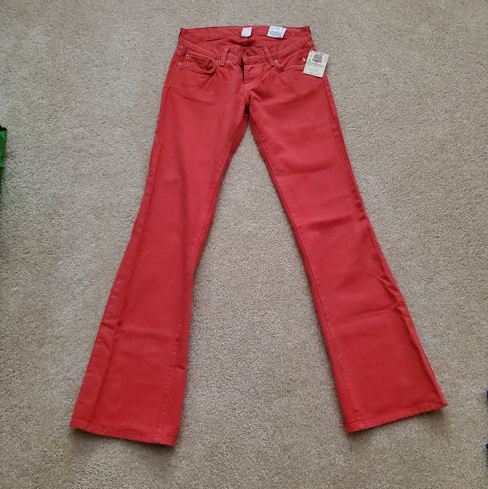 Lucky Brand 0/25 Red/Orange Maggie Bootcut Jeans